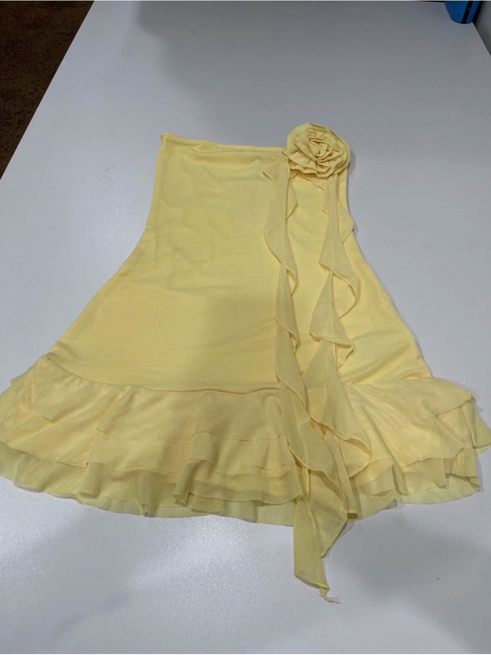 EDIKTED Thalia Flower Pin Ruffle Mini Dress - Picture 6 of 7